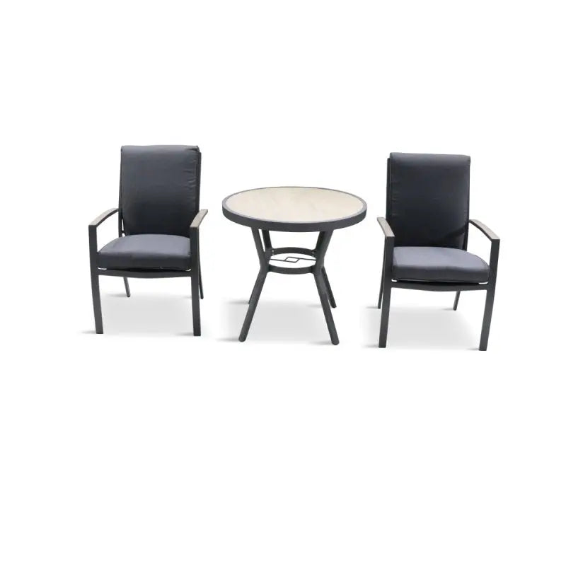 LeisureGrow Monza | Bistro Set with Highback Armchairs LeisureGrow