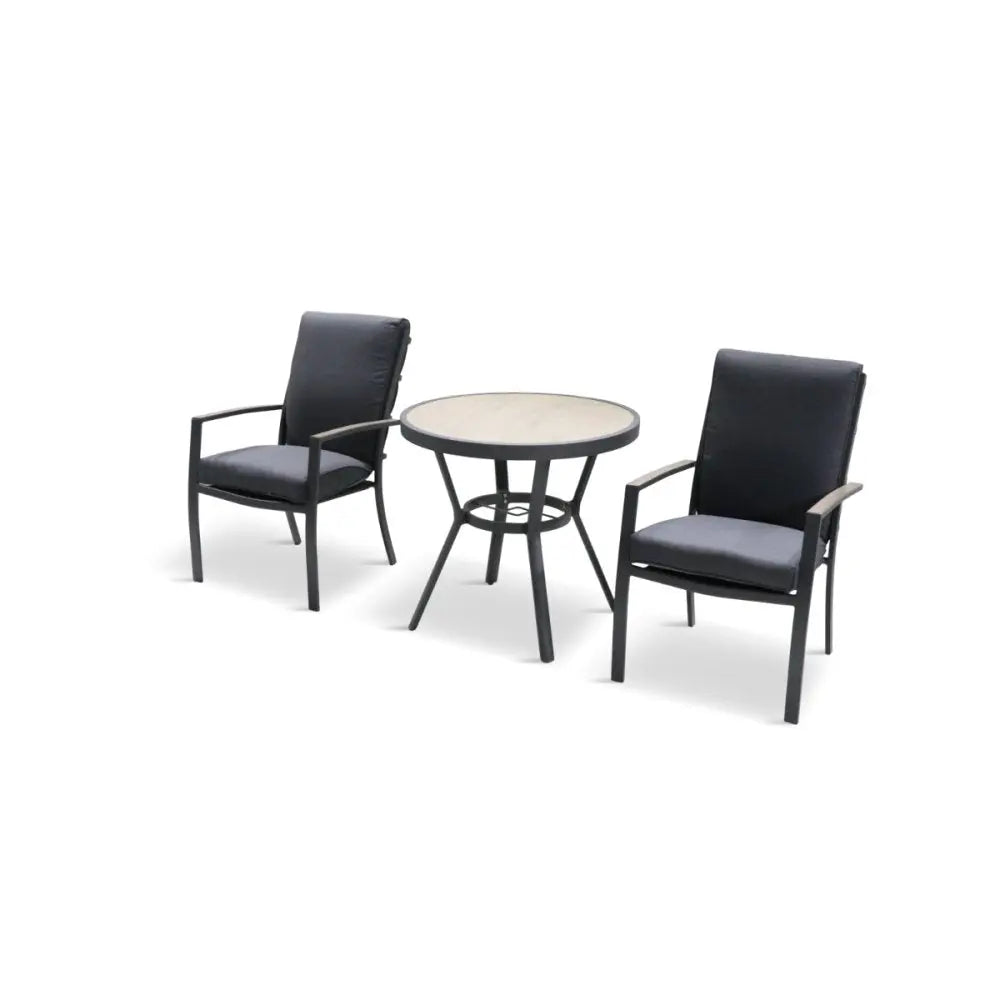 LeisureGrow Monza | Bistro Set with Highback Armchairs LeisureGrow